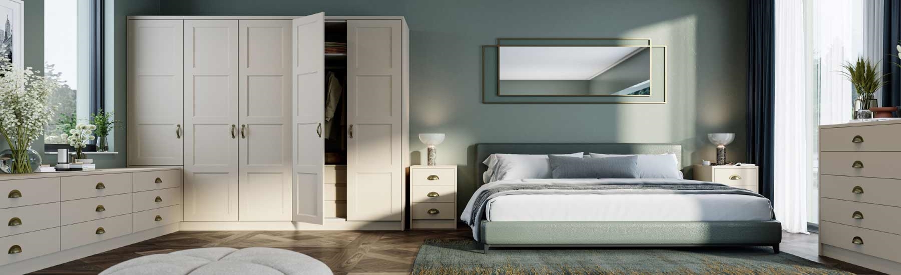 cream wardrobe doors