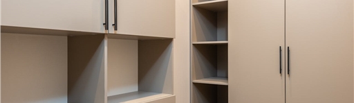 Newly installed cupboard doors with a clean modern finish