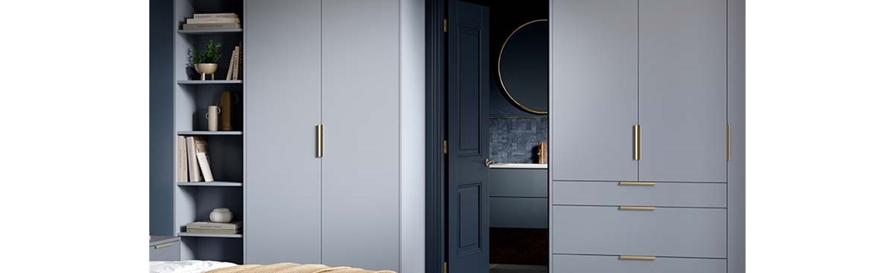 Light blue wardrobe doors