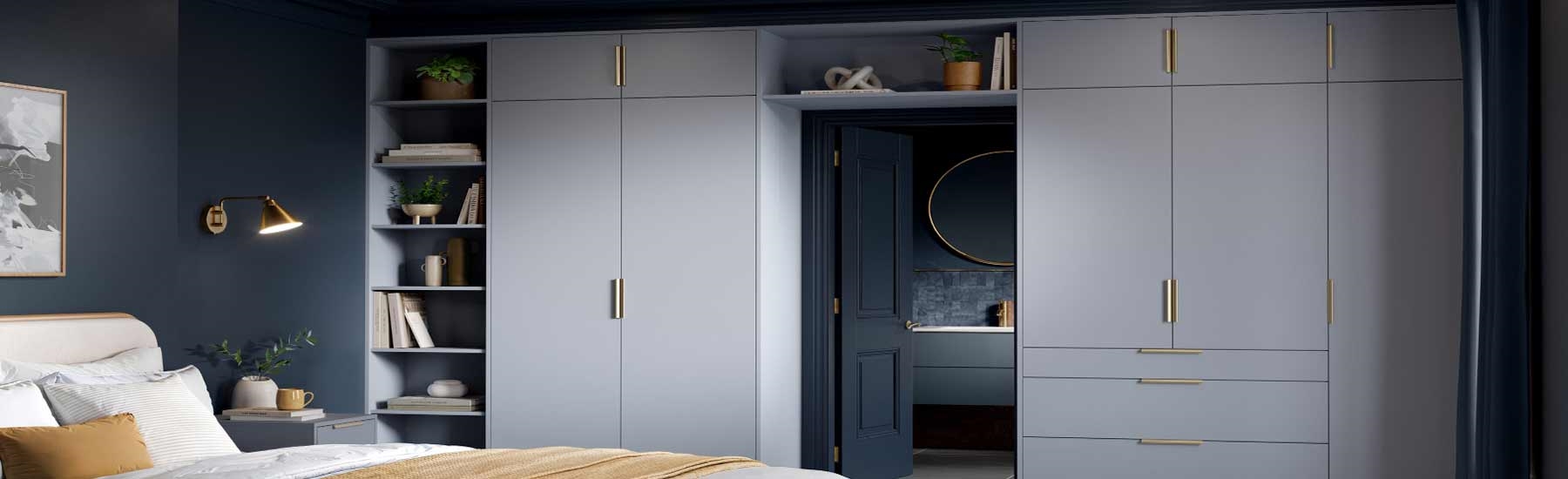 Light blue wardrobe doors