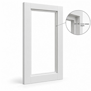 Door rebate for fitting glazing