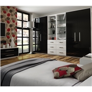 Zurich Ultra Gloss Black & White Wardrobe Doors