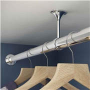 Wardrobe Hanging Rail in Chrome