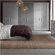 Bella High Gloss Light Grey Bedroom