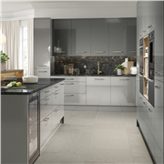 Bella High Gloss Light Grey and Dust Grey Kitchen