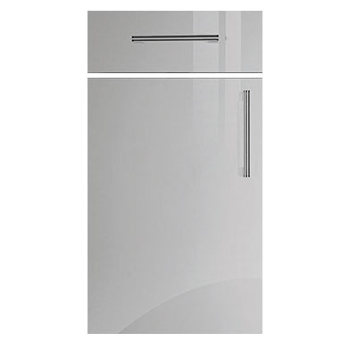 Firbeck Kitchen Doors -Supergloss Light Grey