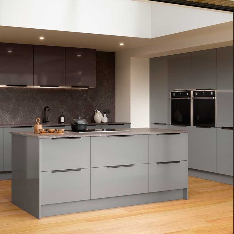 Zurfiz Supermatt Dust Grey Kitchen Doors
