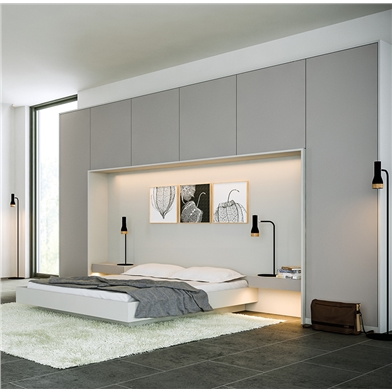 Zurfiz Supermatt Dust Grey & Supermatt Light Grey Fitted Bedroom