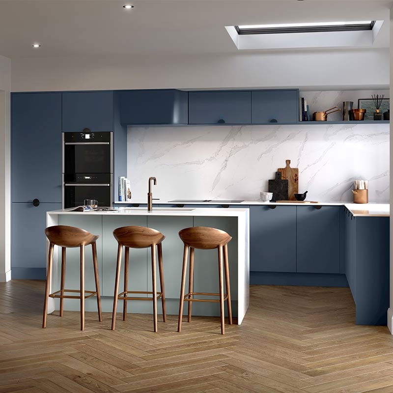 Zurfiz Supermatt Colonial Blue Kitchen Doors