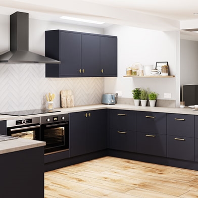 Firbeck Indigo Blue Fitted Kitchen Doors