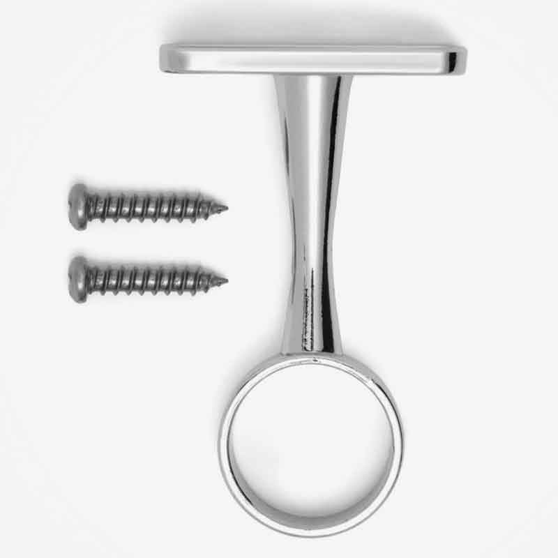 Hanging Rail Centre Support in Chrome