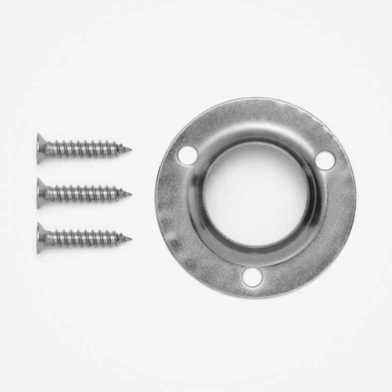 Hanging Rail End Socket in Chrome