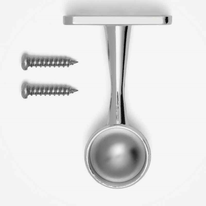 Hanging Rail End Support in Chrome