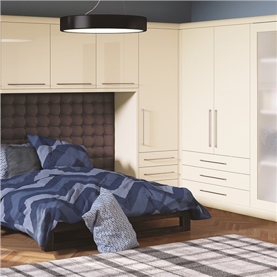 Bella High Gloss Cream Bedroom