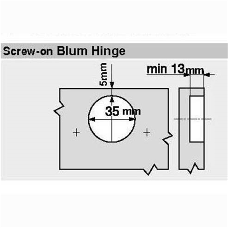 Overlay Hinge Application Fitting