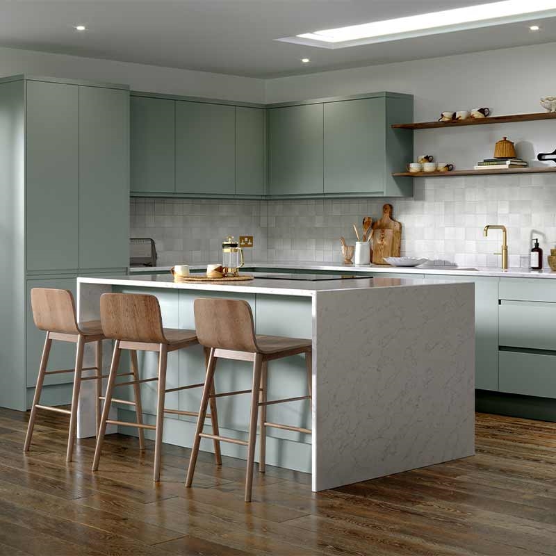 Jayline Kitchen Cupboard Doors - Supermatt Sage Green