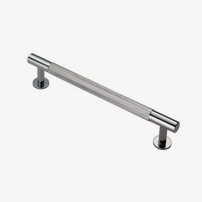 Knurled Pull Handle - Polished Chrome