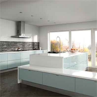 Zurfiz Ultragloss Metallic Blue Kitchen