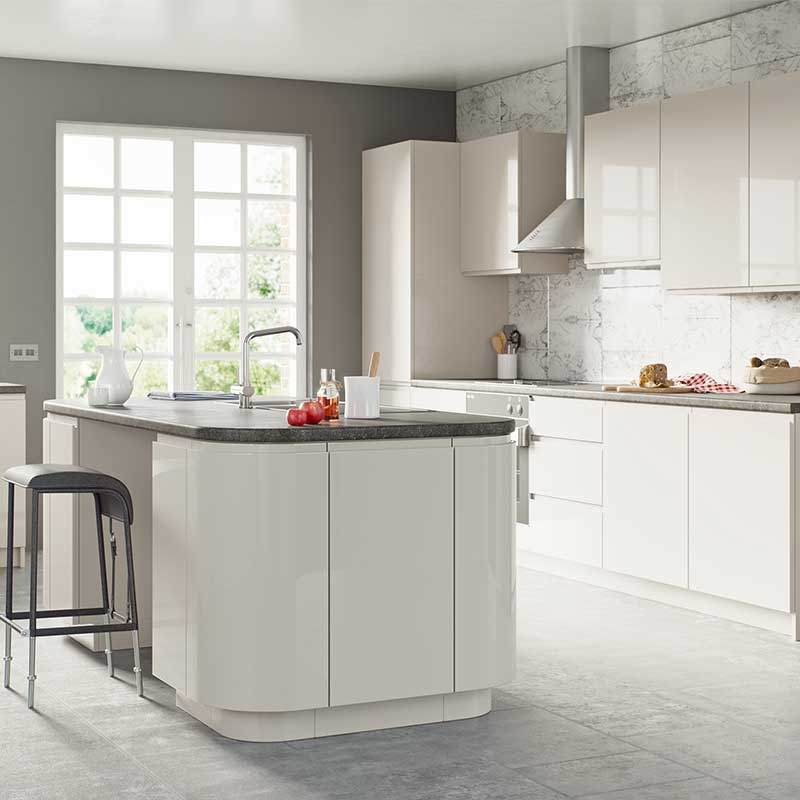 Opus High Gloss Cashmere Kitchen Doors