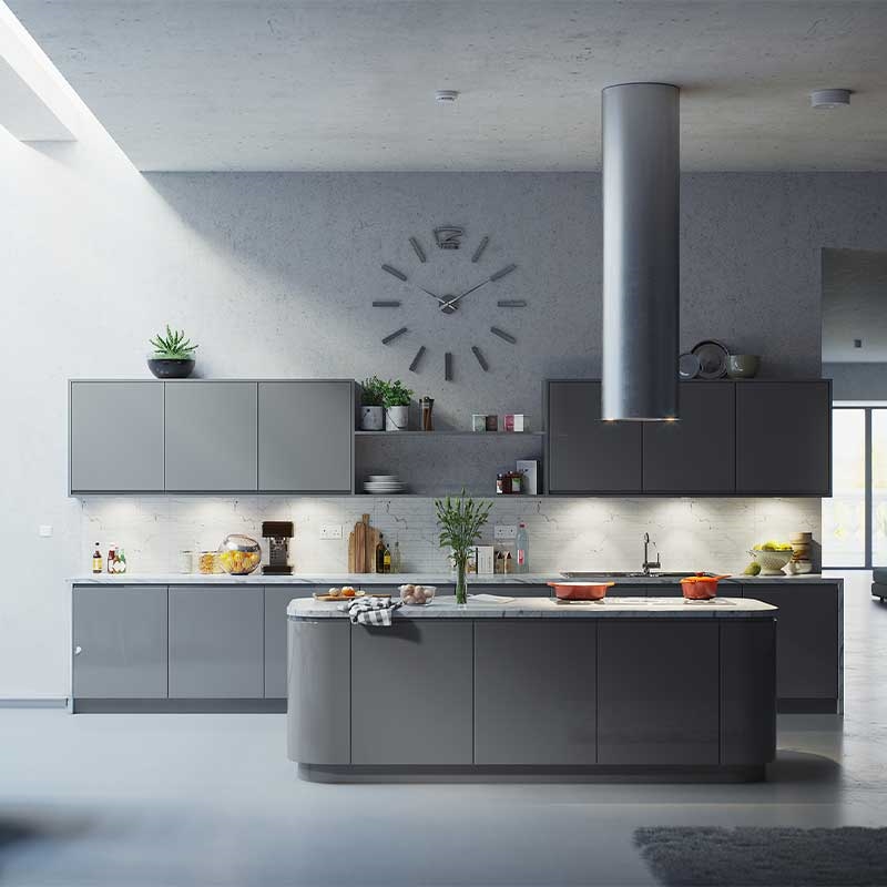 Opus Kitchen Doors - High Gloss Dust Grey
