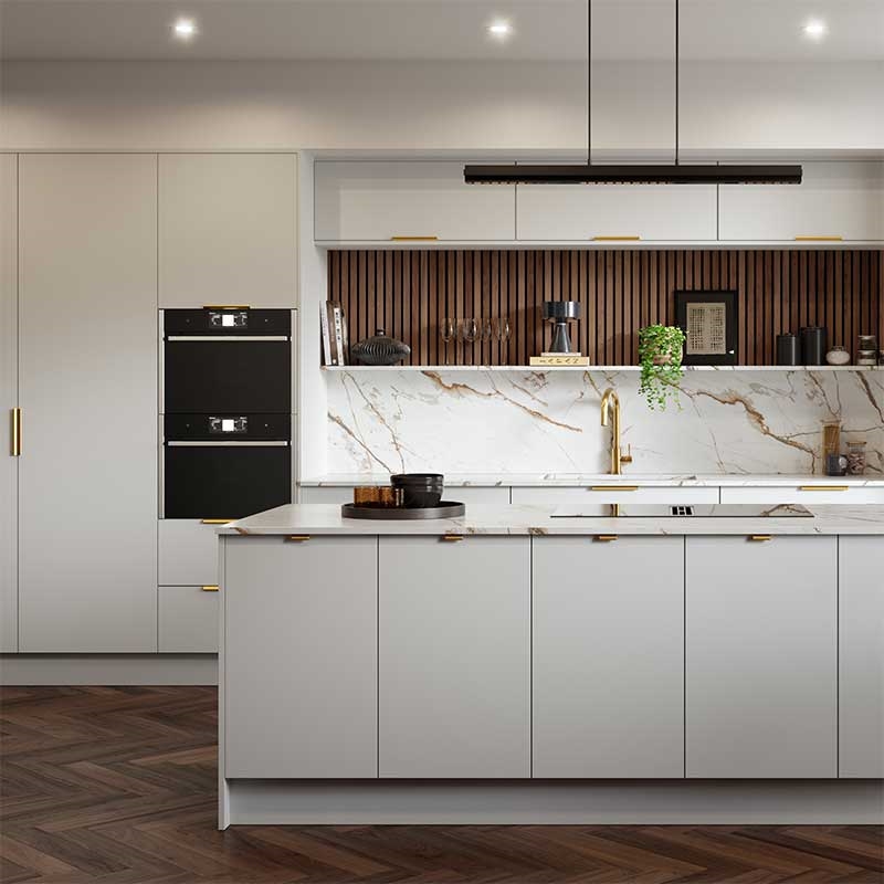 Ora Kitchen Doors in Supermatt Light Grey
