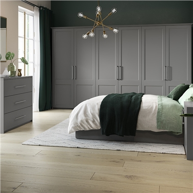 Richmond Fitted Bedroom in High Gloss Dust Grey