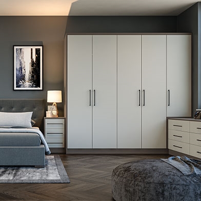 Serica Matt Taupe and Pebble Fitted Bedroom