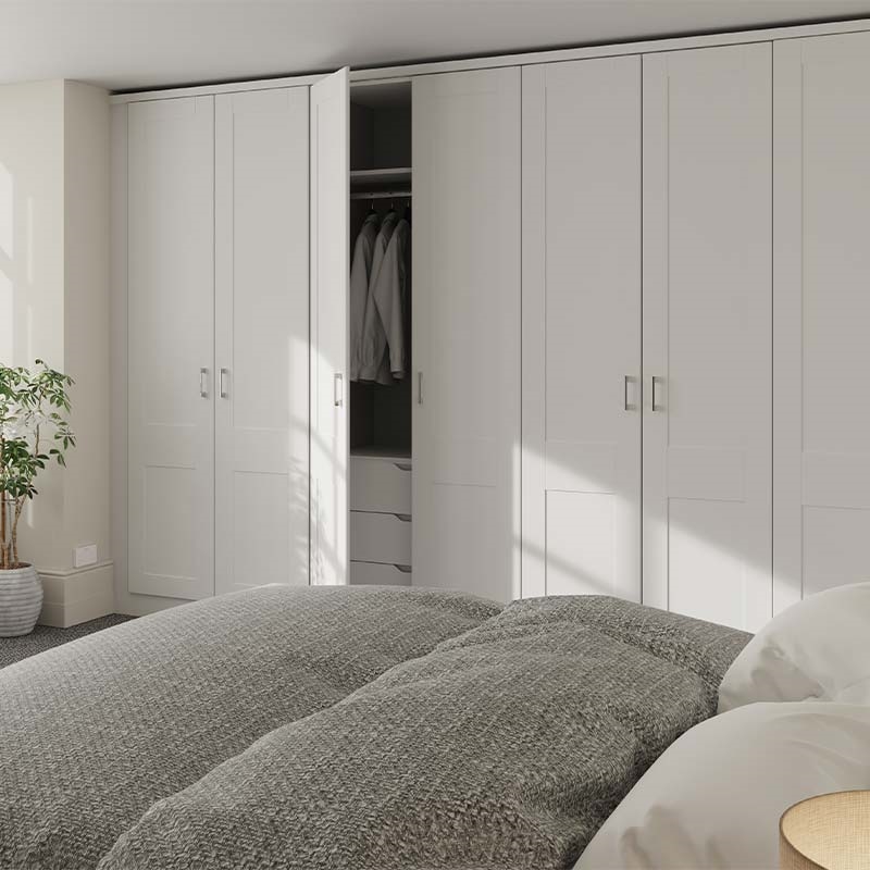 Fitted Bedroom with Shaker Design Wardrobe Doors
