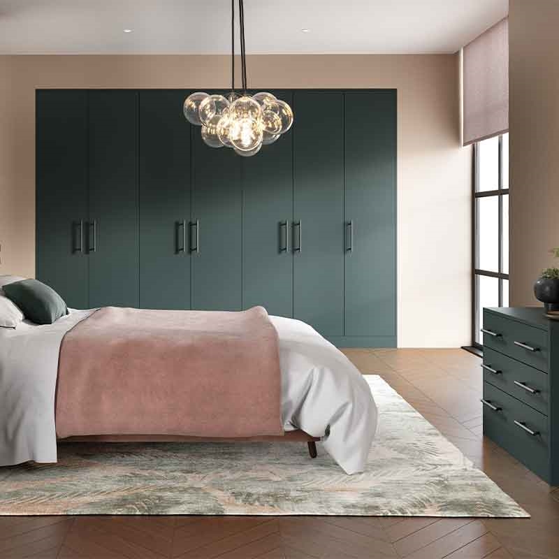 Serica Matt Kombu Green Fitted Bedroom
