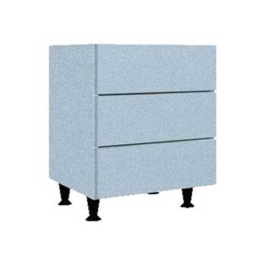 Three Drawer Bedside Unit