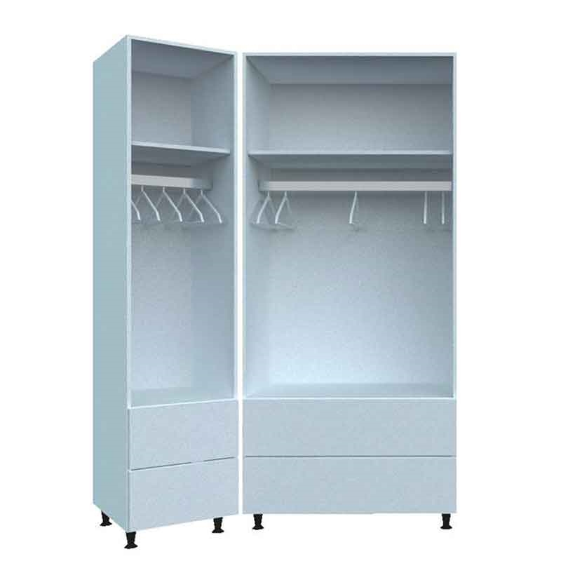Fitted Wardrobe with Two External Drawers