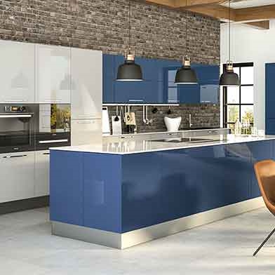 Zurfiz Ultragloss Baltic Blue Kitchen