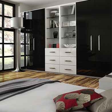 Zurfiz Ultragloss Black and White Bedroom