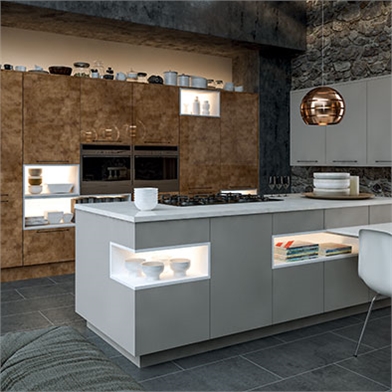 Zurfiz Ultra Gloss Copperleaf Kitchen Doors