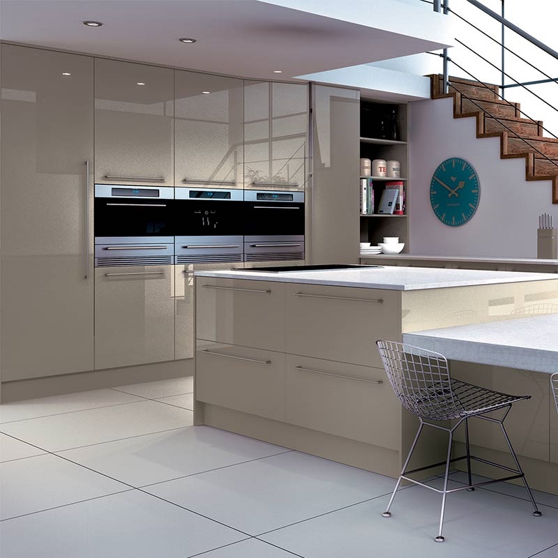 Zurfiz Ultra Gloss Champagne Kitchen Doors