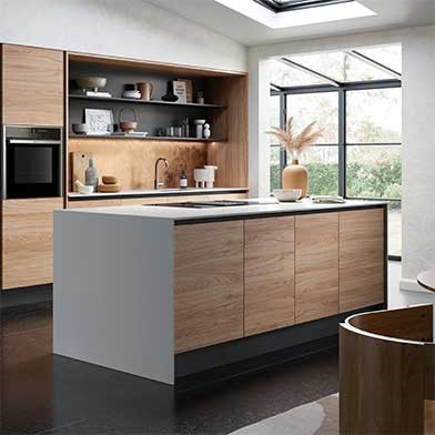 Warm Walnut Fitted Kitchen and Doors