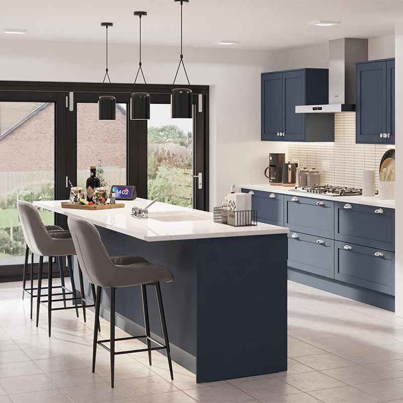 Waterford Kitchen Doors - Supermatt Indigo