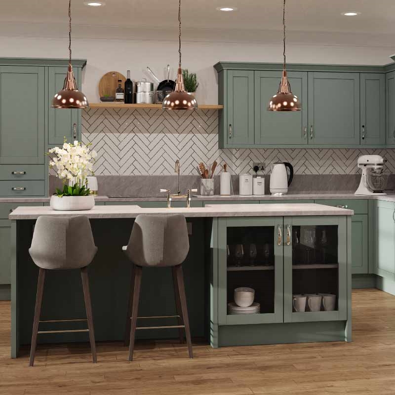 Waterford Kitchen Doors - Supermatt Sage Green