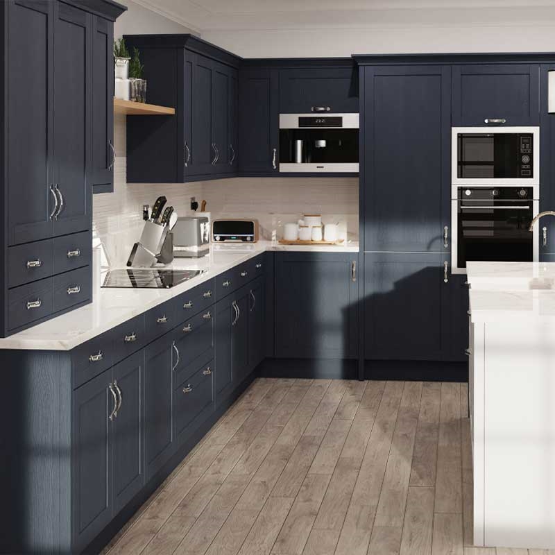 Waterford Kitchen Doors - Woodgrain Indigo Blue