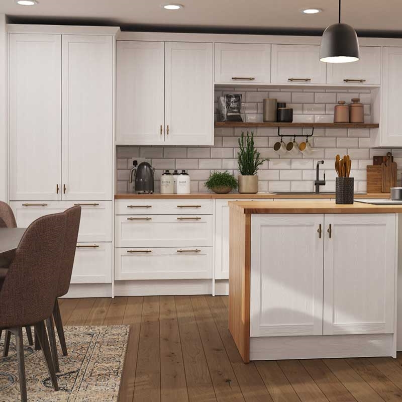 Waterford Kitchen Doors - Woodgrain White