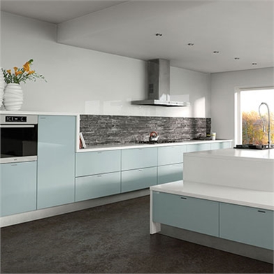 Zurfiz Metallic Blue Kitchen Doors