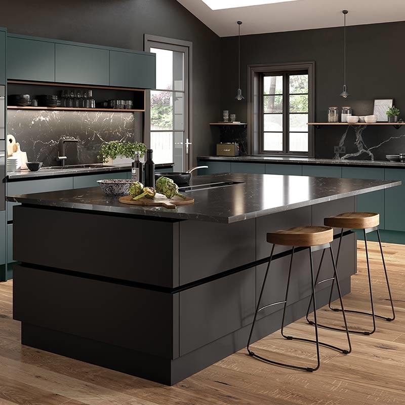 Zurfiz Supermatt Black Kitchen Cabinet Doors