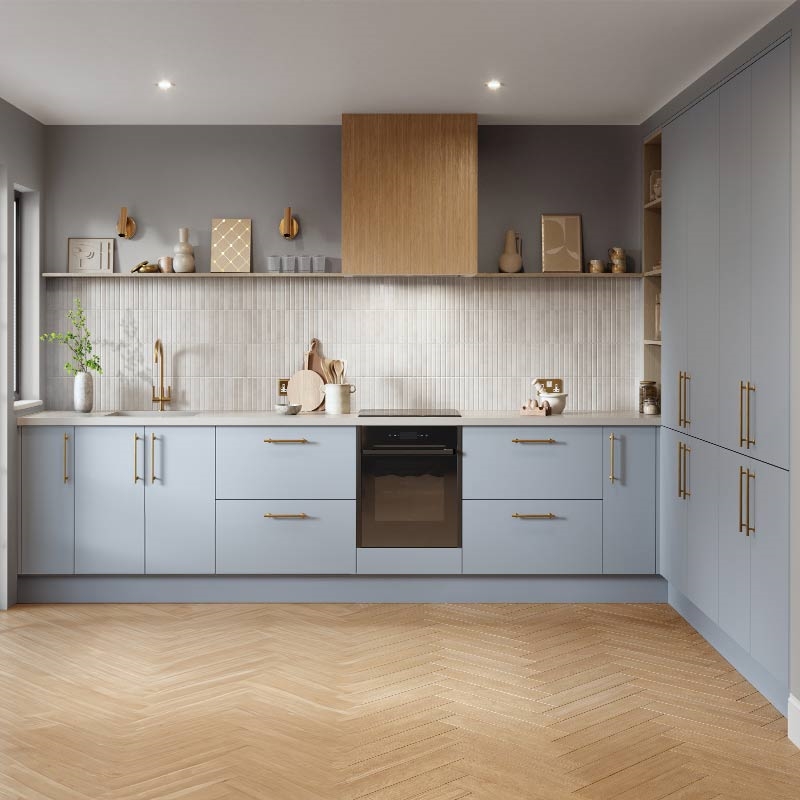 Zurfiz Supermatt Denim Kitchen Cupboard Doors