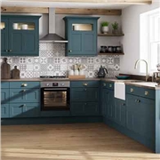 Matt Colonial Blue Fitted Kitchen