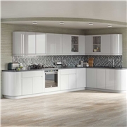 Opus Supergloss Light Grey Fitted Kitchen