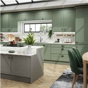 Matt Sage Green Fitted Kitchen