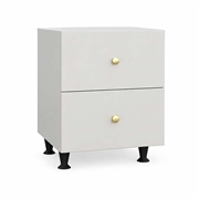 Two drawer fitted bedside cabinet with Blum Antaro soft-close-drawers