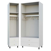 Wardrobe with Two External Drawers