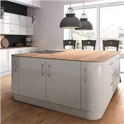 Zurfiz Ultragloss Light Grey Kitchen