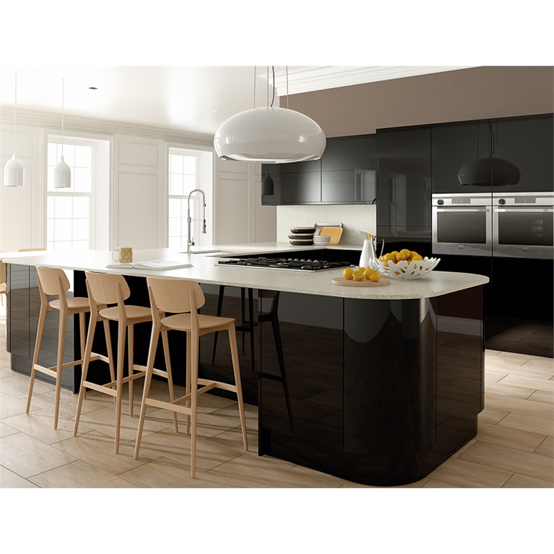 High Gloss Black Kitchen and Wardrobe Doors